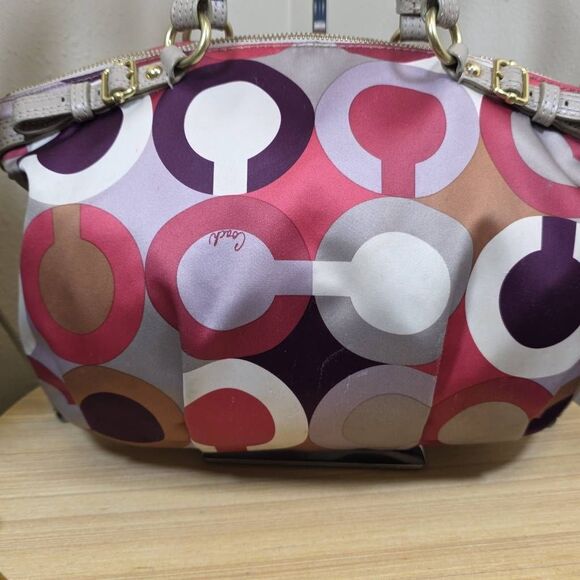 Coach Madison/Op Art Sophia Satchel with Matching Wallet - Picture 5 of 16